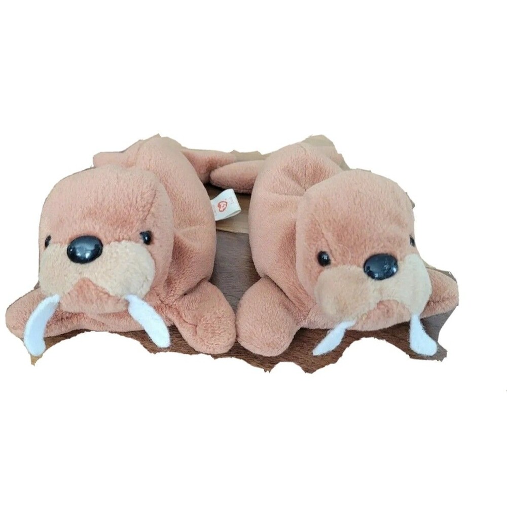 Lot of 2 Vintage TY 7" Beanie Babies Tusk the Walrus 1995